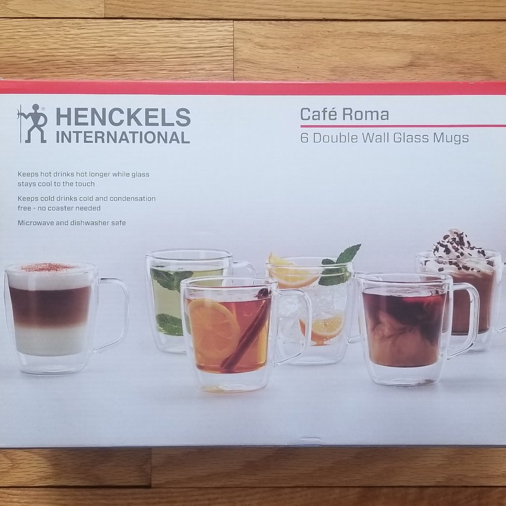 J.A. Henckels Double Wall Mugs (6)